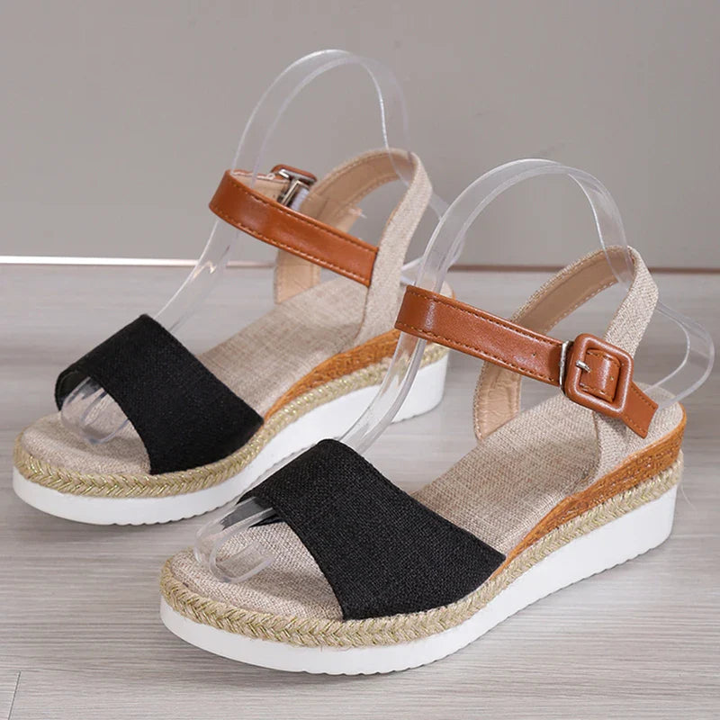 CHARLENE™ – Sandalias de cuña de estilo relajado