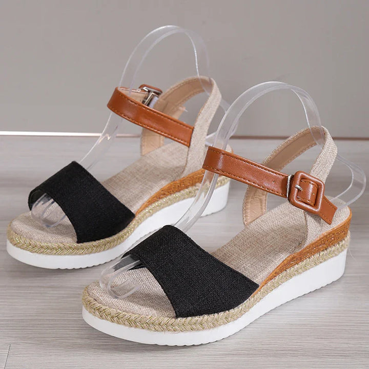 CHARLENE™ – Sandalias de cuña de estilo relajado