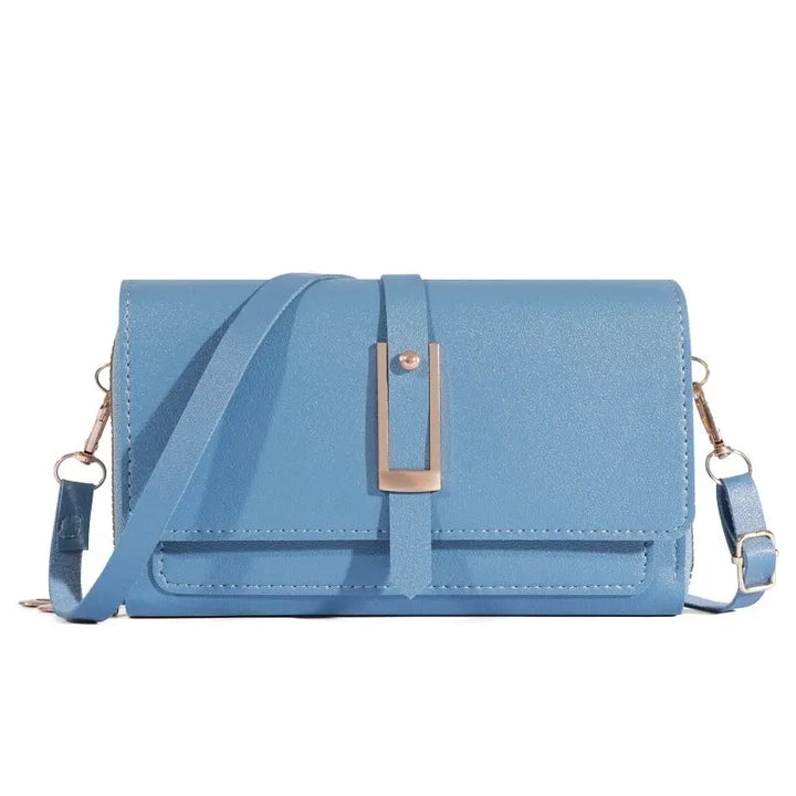 Elegante bolso de hombro cruzado para mujer - Elegante tarjetero y soporte para teléfono móvil