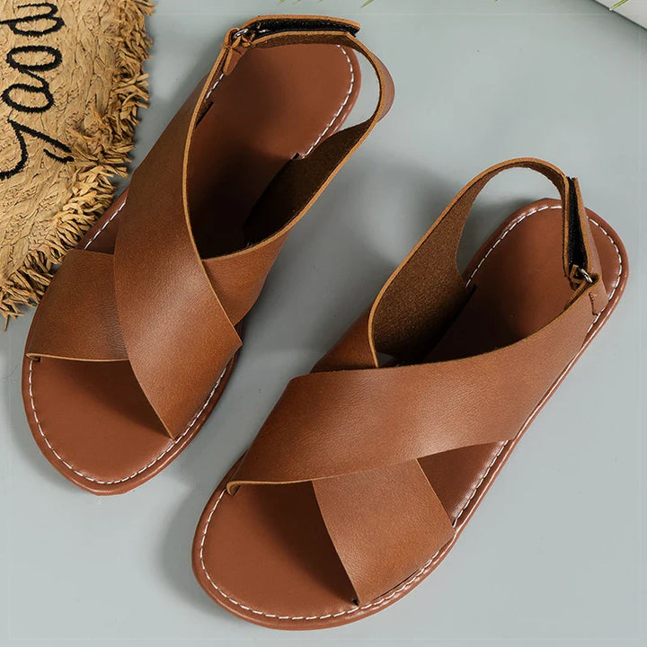 TANYA™ – Sandalias planas elegantes con tiras cruzadas