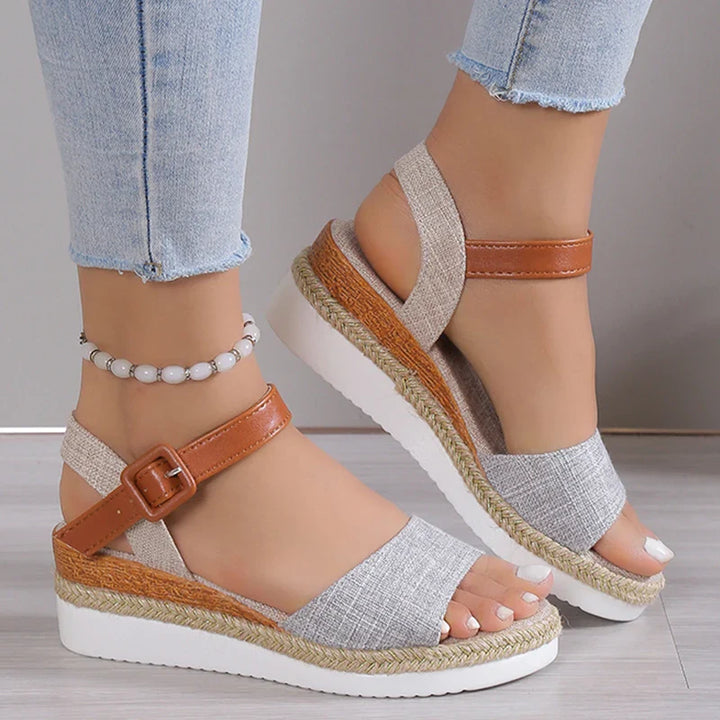 CHARLENE™ – Sandalias de cuña de estilo relajado