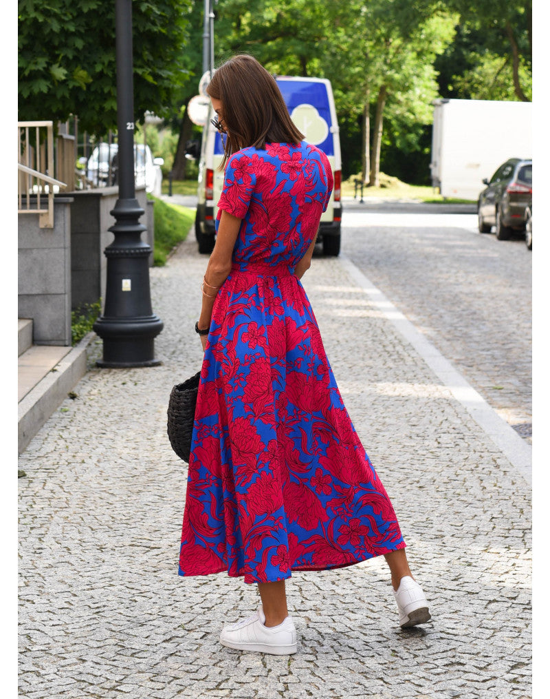 Tzahalit™ | Vestido Floral Elegante con Escote en V