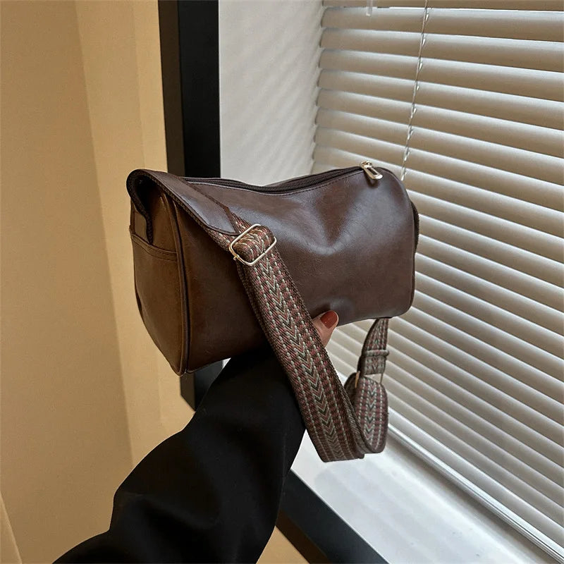 Bolso Boston de cuero PU vintage chic - bandolera de moda