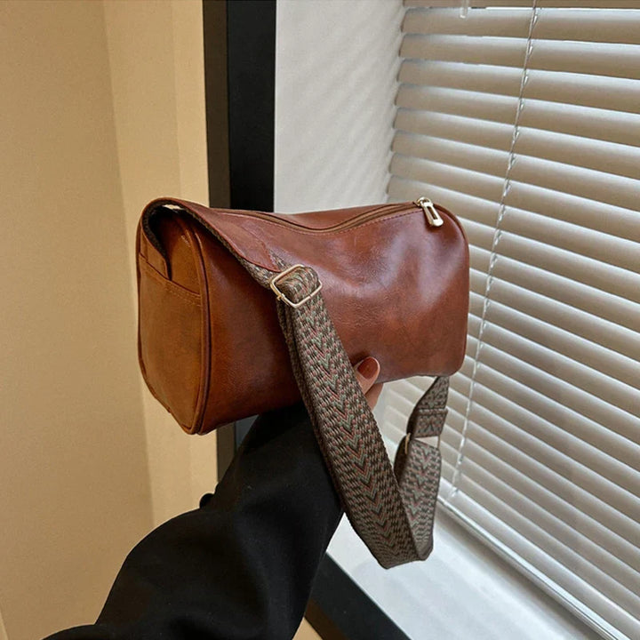 Bolso Boston de cuero PU vintage chic - bandolera de moda