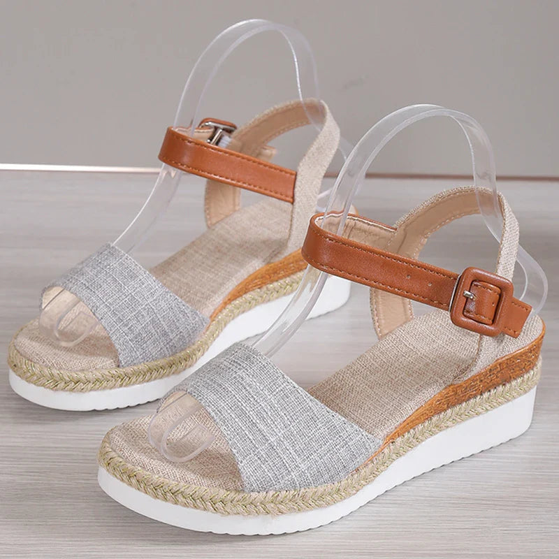 CHARLENE™ – Sandalias de cuña de estilo relajado