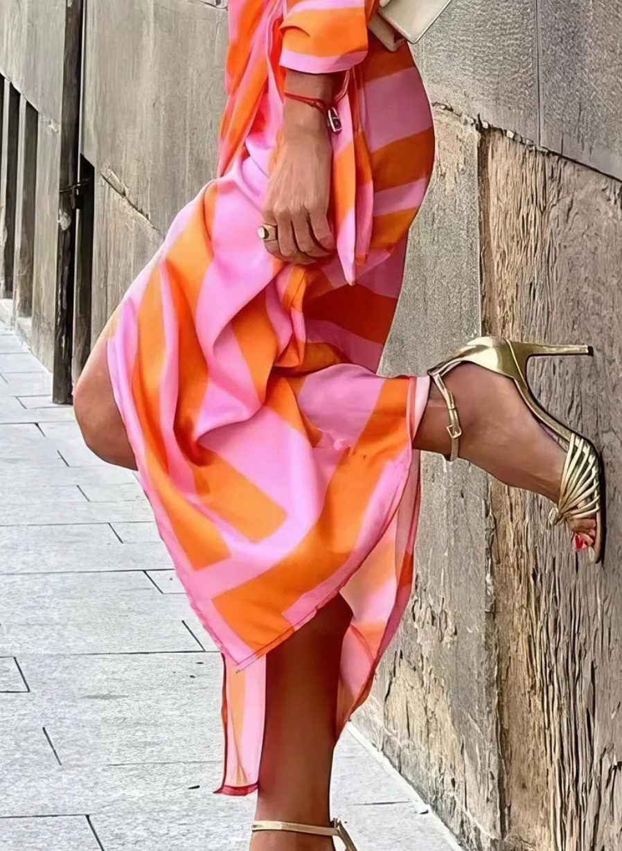 Elvina | Vestido Cruzado Estampado