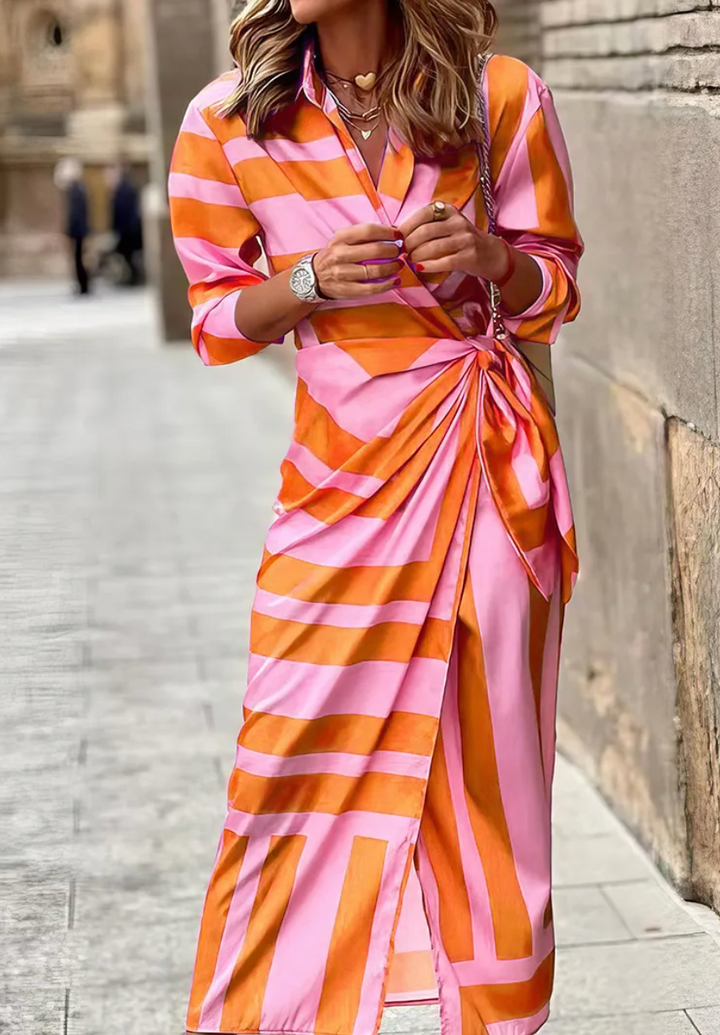 Elvina | Vestido Cruzado Estampado