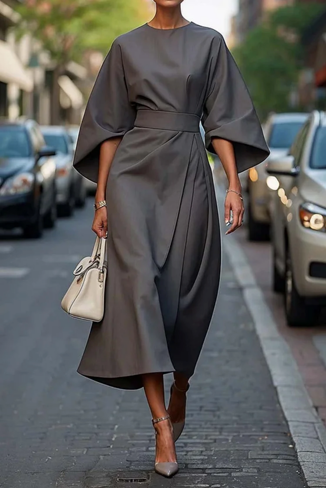 Matzliah™ | Vestido Elegante con Mangas Farol