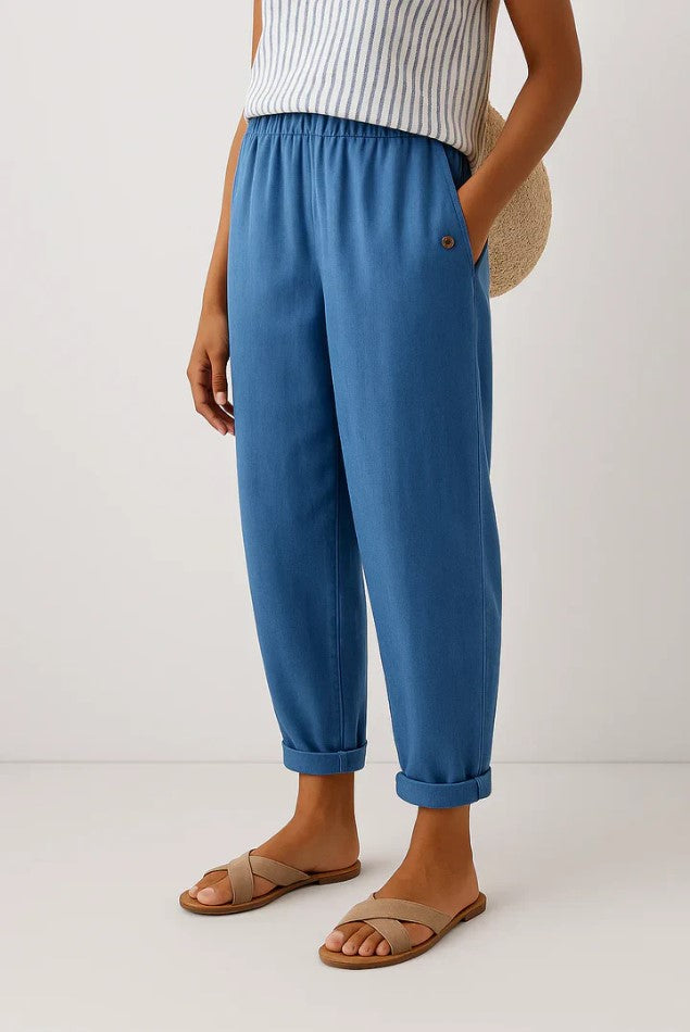 Pantalones atemporales Ariane™ de lino y algodón