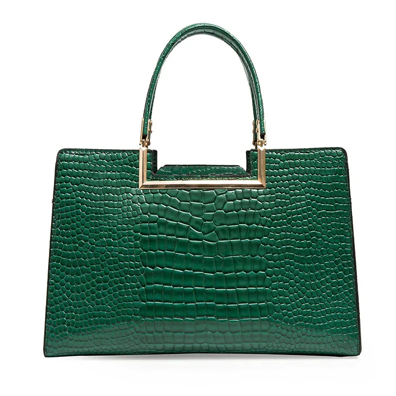 Juego de bolso y cartera de cuero