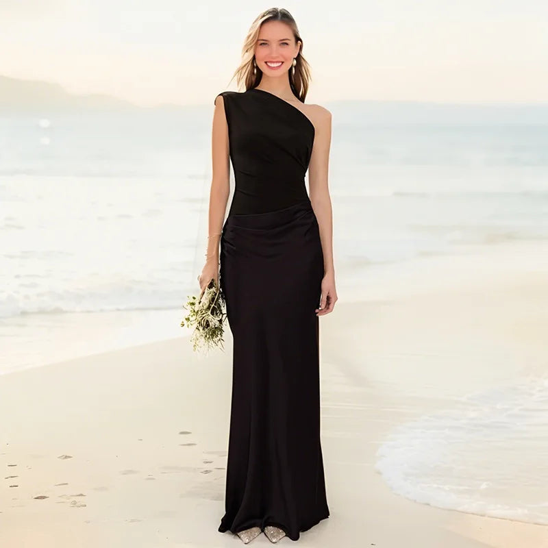 Sophia | Vestido Maxi de Satén Acolchado