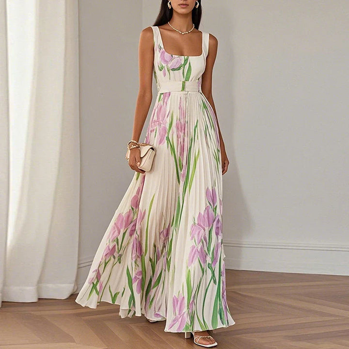 Oriah™ | Vestido Maxi Floral Línea A
