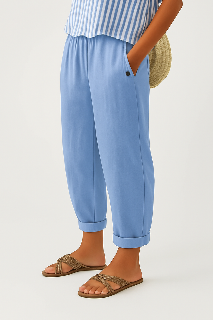 Pantalones Romina™ de lino y algodón atemporales