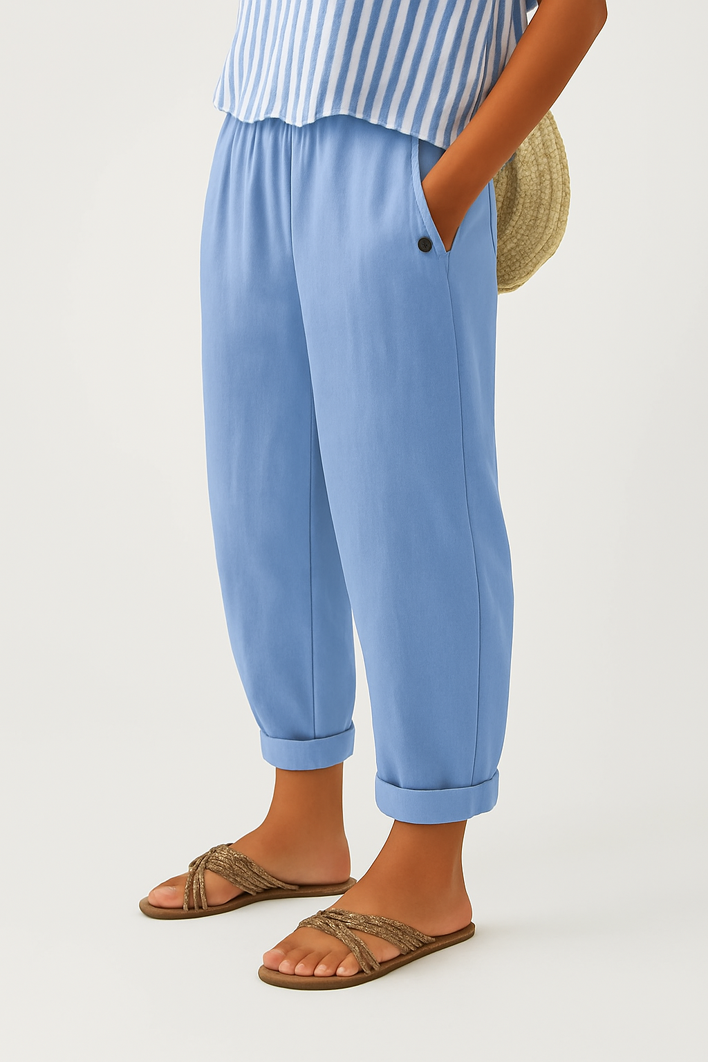 Pantalones atemporales Ariane™ de lino y algodón