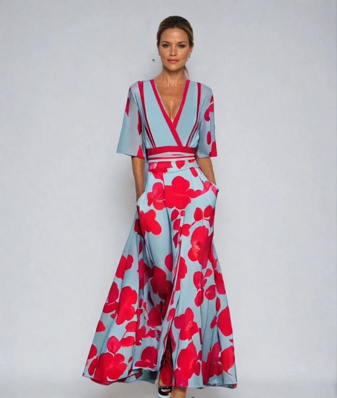 Eliana™ | Vestido Floral Elegante Línea A