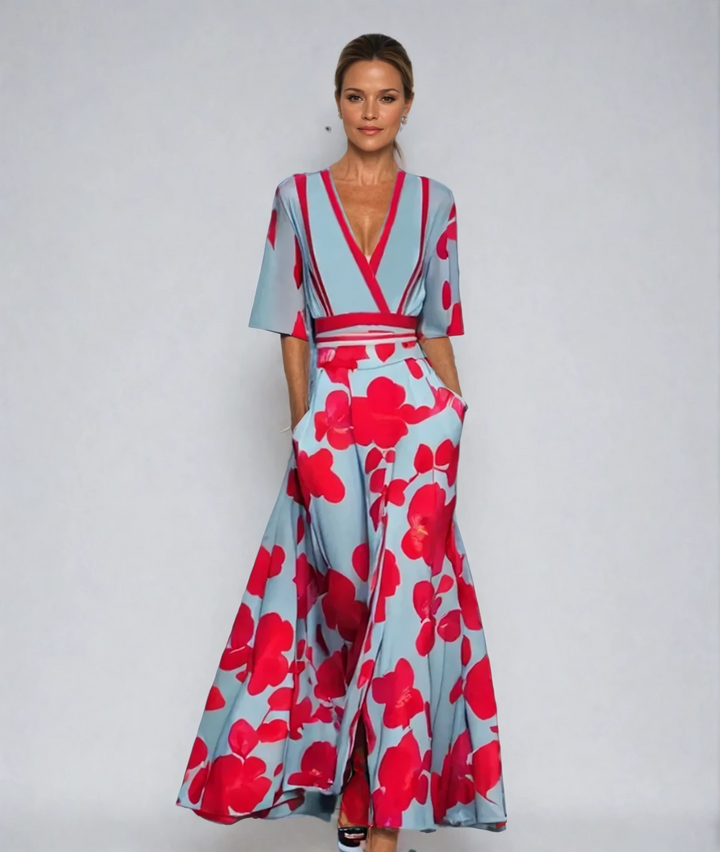 Eliana™ | Vestido Floral Elegante Línea A