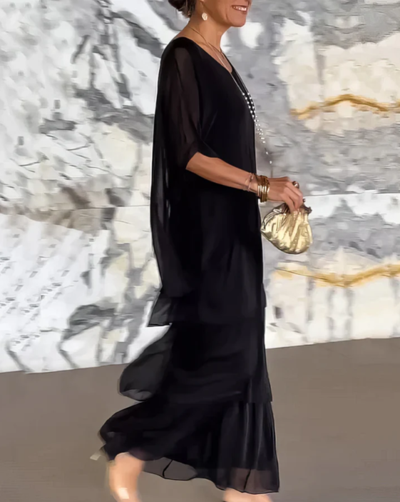 Juliette | Elegante vestido maxi que cubre el abdomen