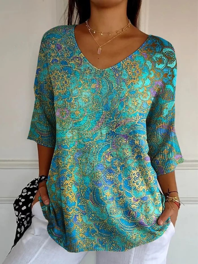 Valentina | Jersey de Punto Casual con Estampado Retro