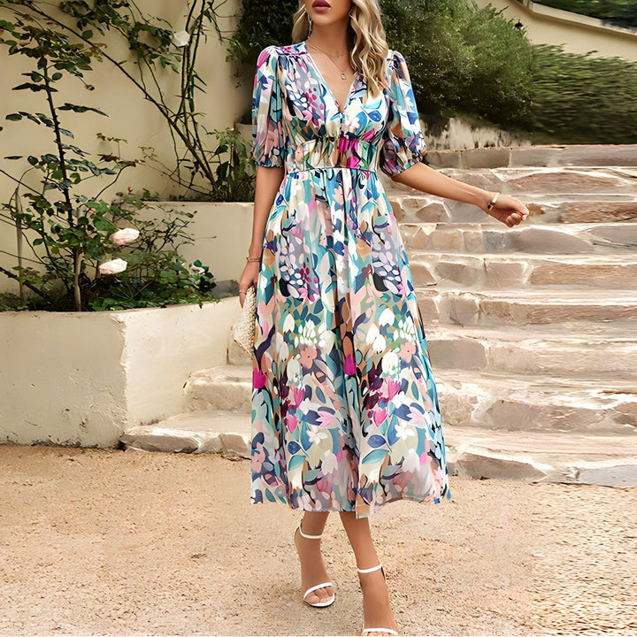 ANNELIE™ – Vestido Midi Floral Daydream