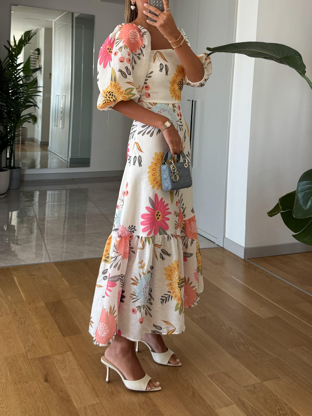 Luna | Vestido midi floral