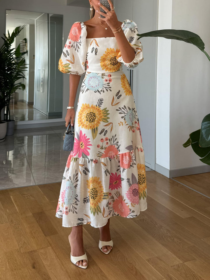 Luna | Vestido midi floral