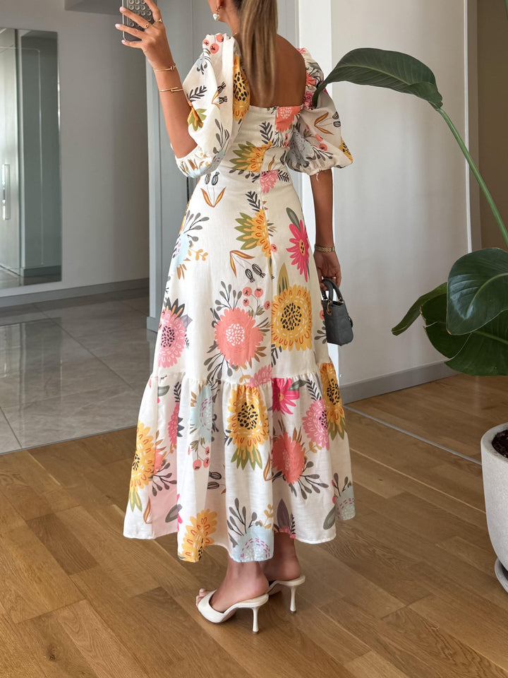 Luna | Vestido midi floral
