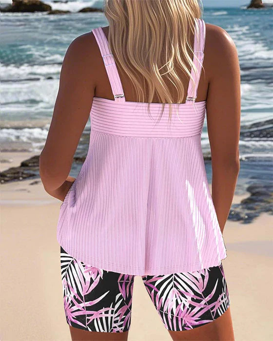 Daphne | Tankini Acanalado con Shorts