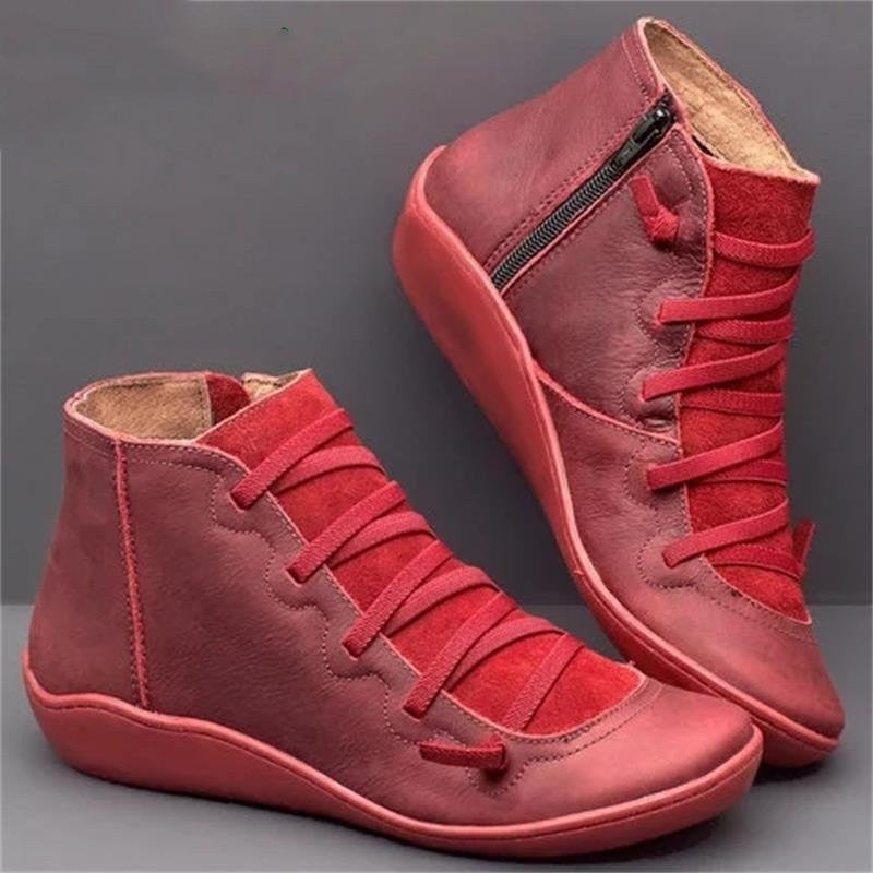 Rosalee - Botas de cuero cómodas con soporte para el arco del pie