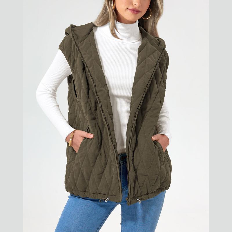 LIAM™ - Abrigo de invierno sin mangas con capucha y bolsillos