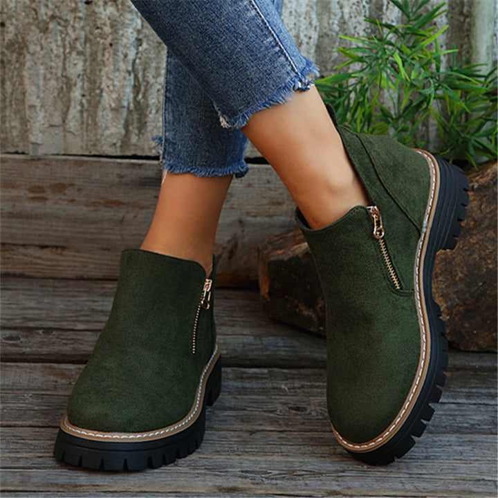 Isanoria - Botines de mujer elegantes de ante cómodos