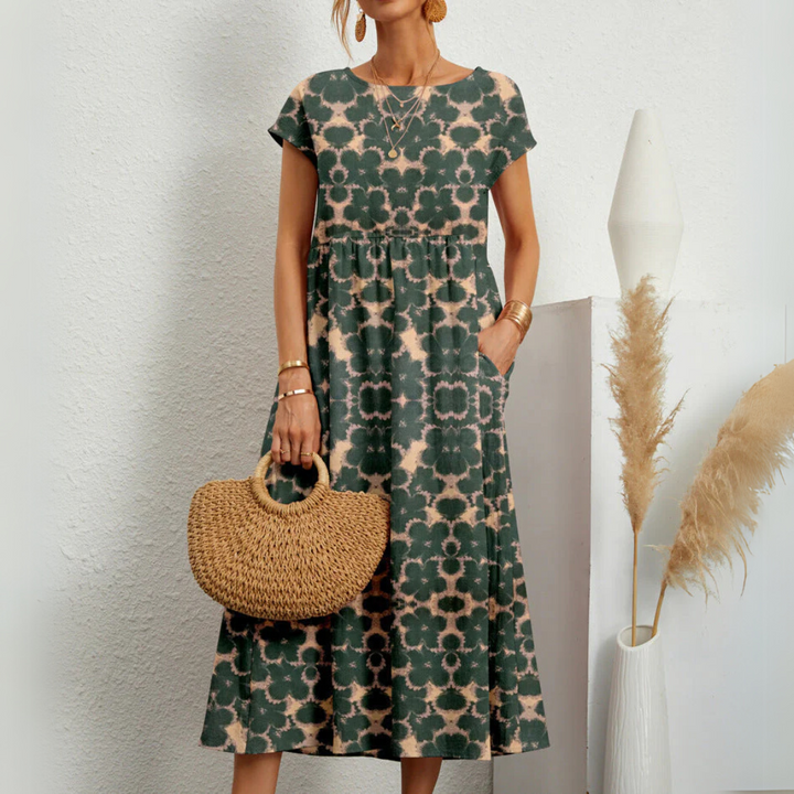 FLORENE™ - Vestido Midi Floral Fresco