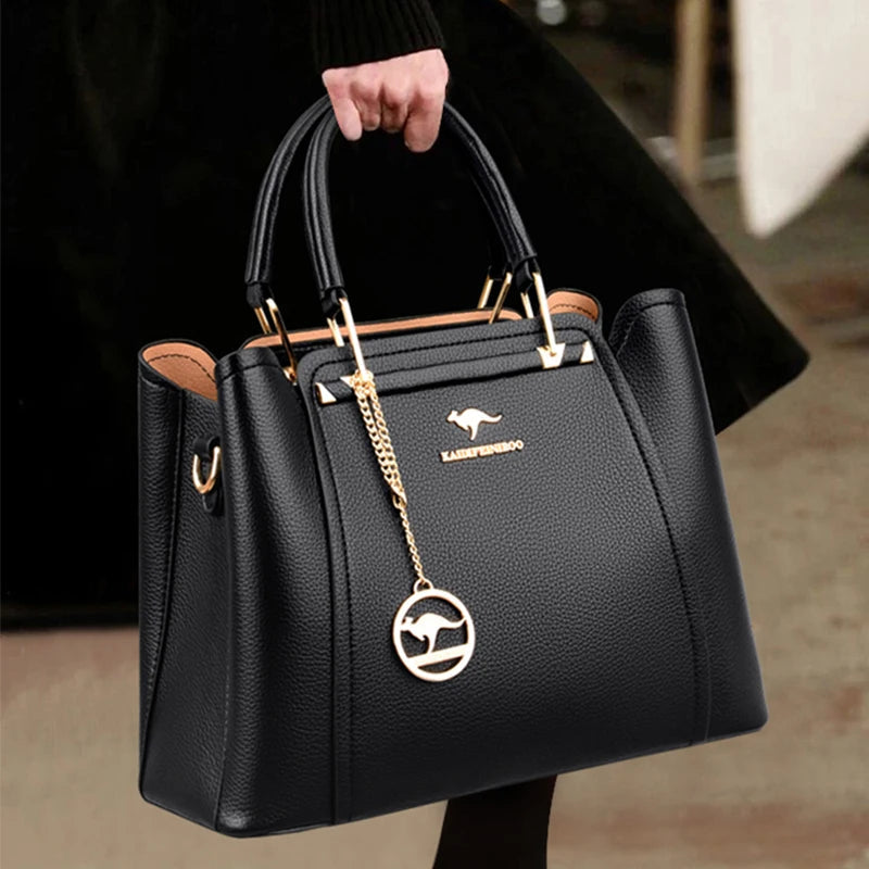 Bolso de Hombro de Piel Suave para Mujer