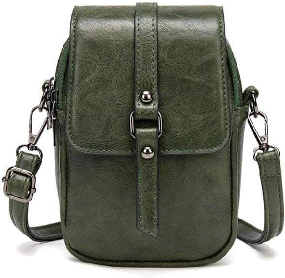 Bolso de mano multifuncional de cuero suave para mujer