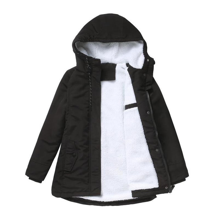 AMINA™ - Abrigo de invierno grueso con capucha y forro acolchado para mantener el calor en invierno