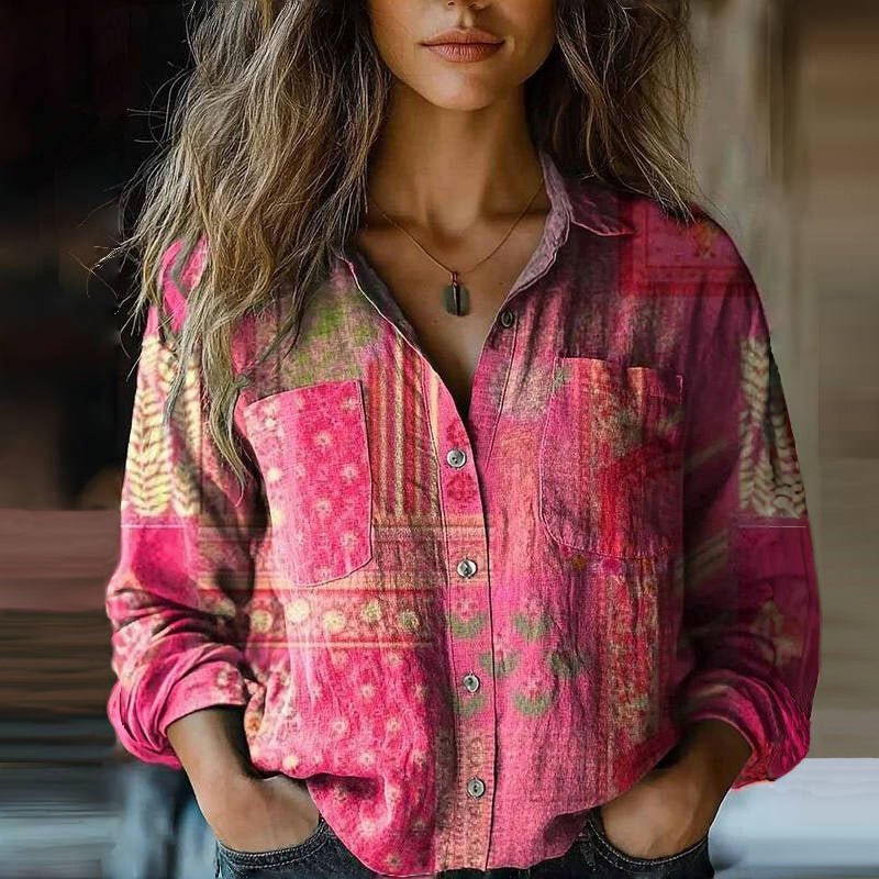 Blusa estampada vintage