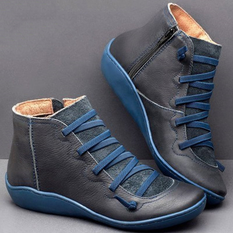 Rosalee - Botas de cuero cómodas con soporte para el arco del pie