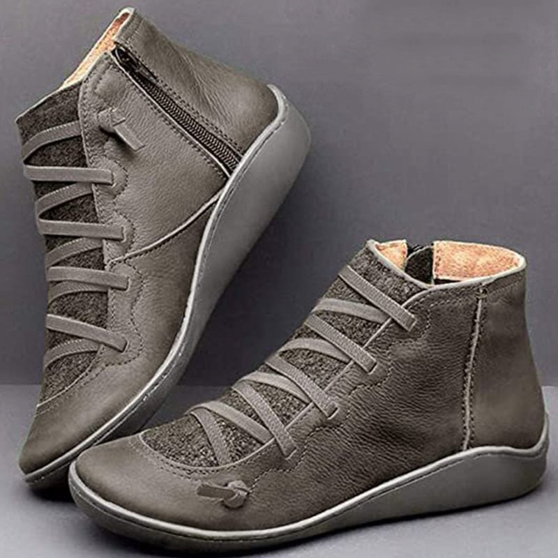 Rosalee - Botas de cuero cómodas con soporte para el arco del pie