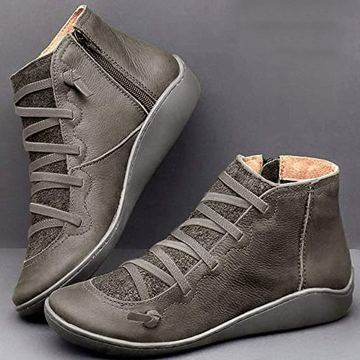Rosalee - Botas de cuero cómodas con soporte para el arco del pie