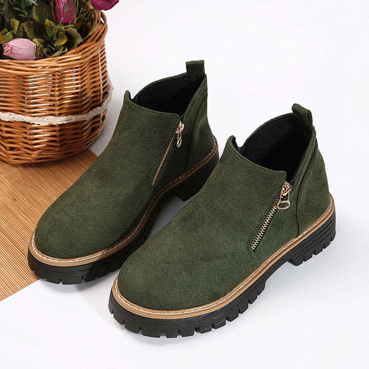 Isanoria - Botines de mujer elegantes de ante cómodos