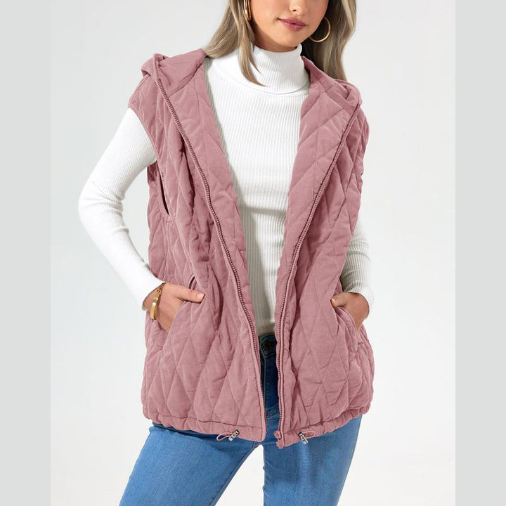 LIAM™ - Abrigo de invierno sin mangas con capucha y bolsillos