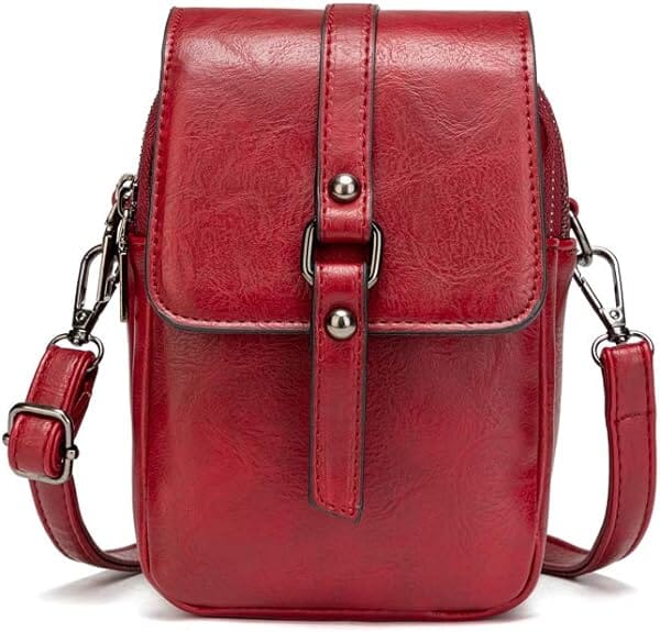 Bolso de mano multifuncional de cuero suave para mujer