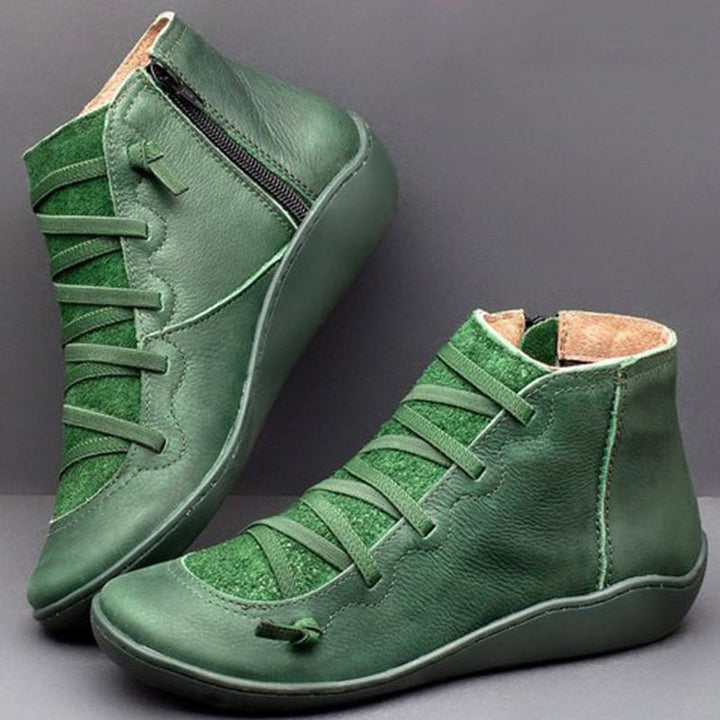 Rosalee - Botas de cuero cómodas con soporte para el arco del pie
