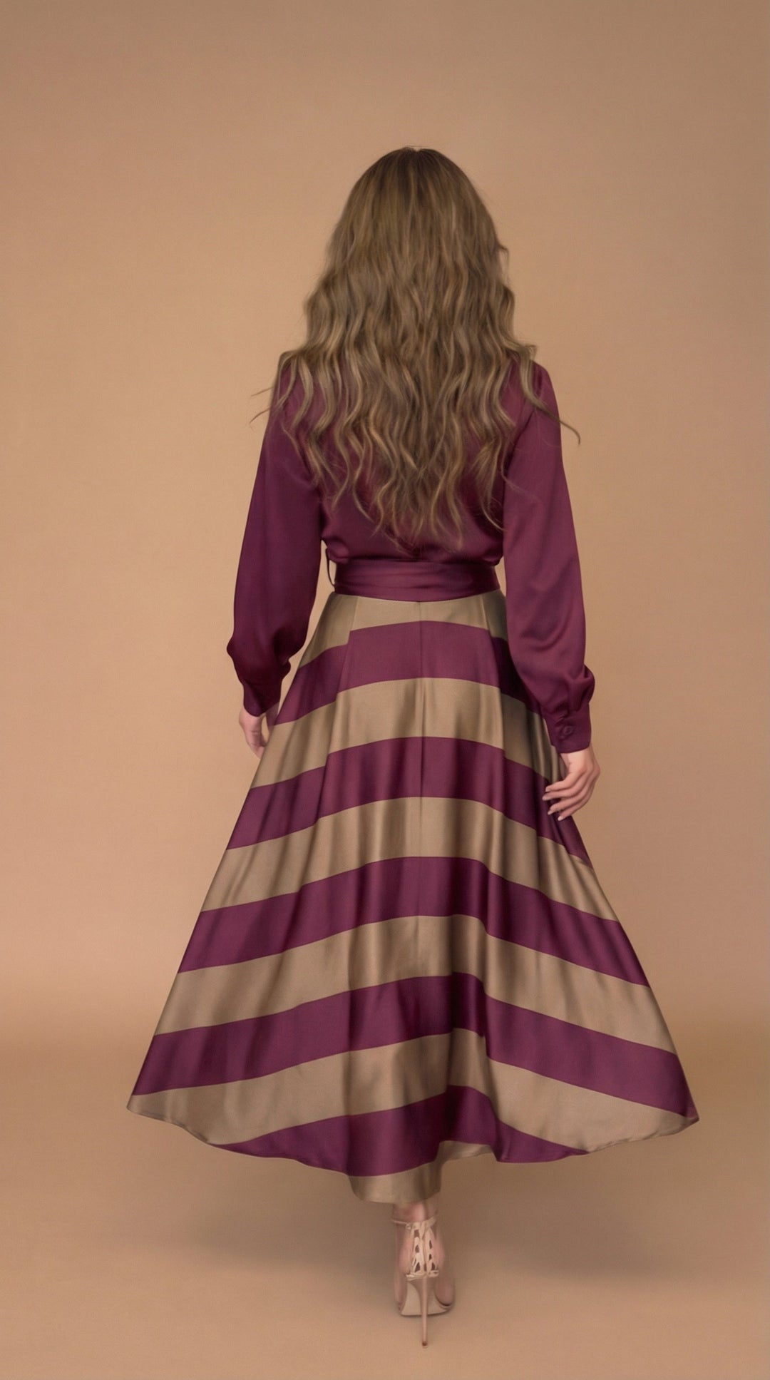 Mila™ Vestido Maxi de Rayas