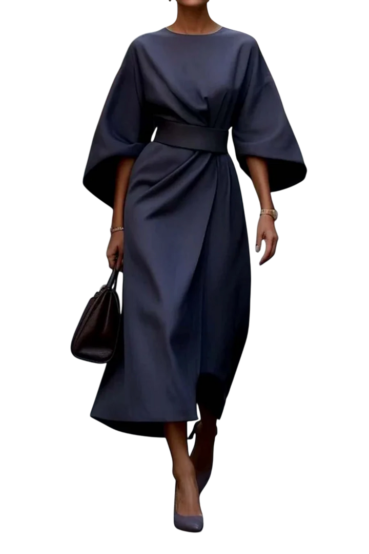 Maya™ | Vestido Elegante con Mangas Farol