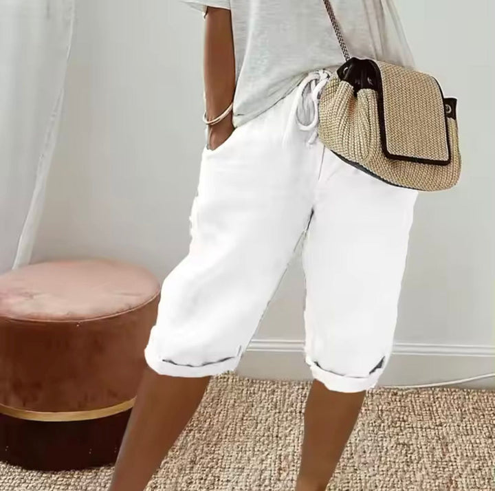 Janet | Pantalones cortos de lino completos