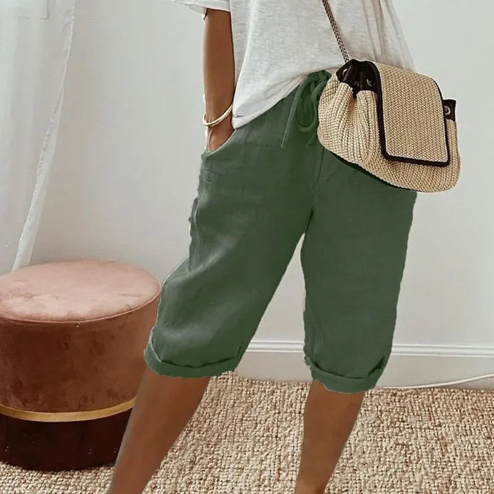 Janet | Pantalones cortos de lino completos