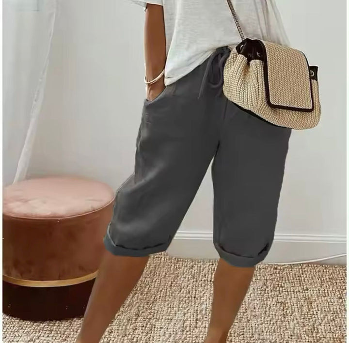 Janet | Pantalones cortos de lino completos