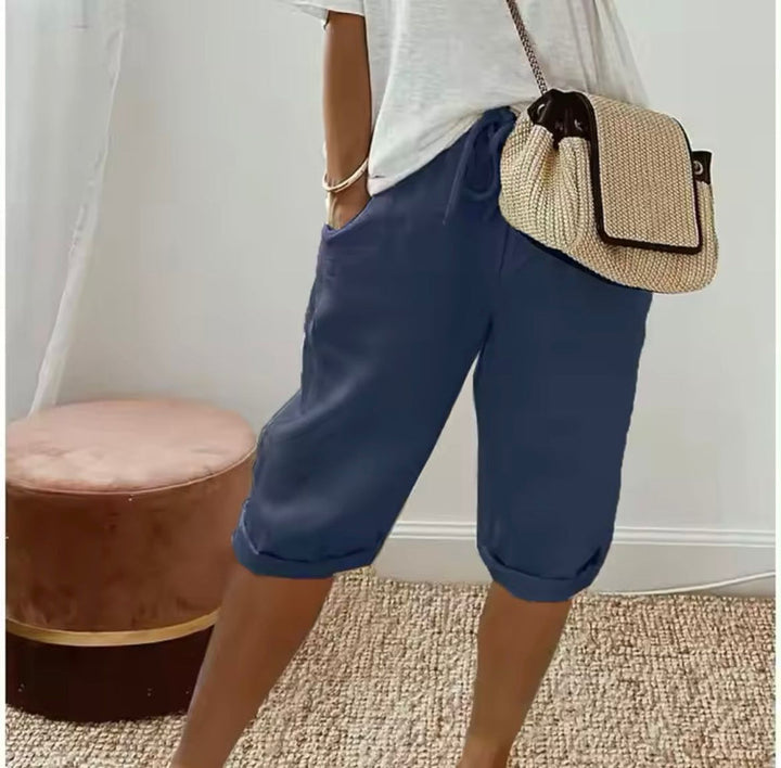 Janet | Pantalones cortos de lino completos