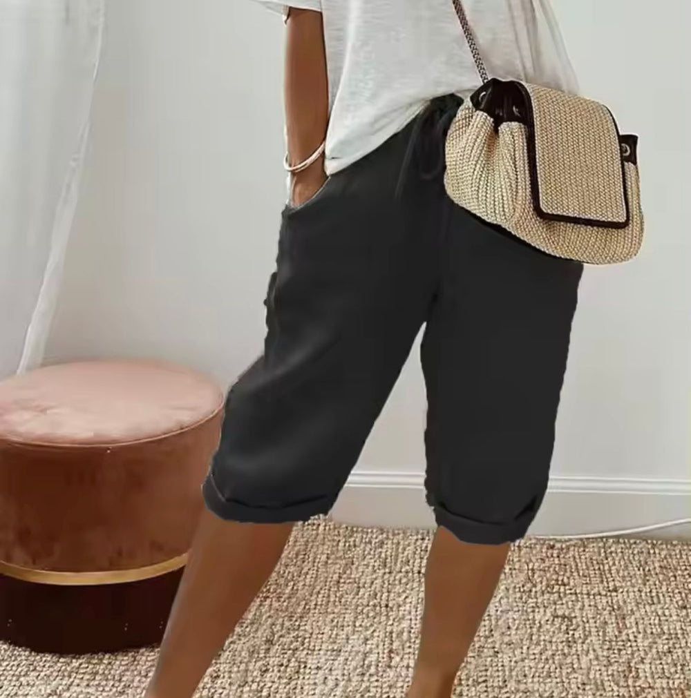Janet | Pantalones cortos de lino completos