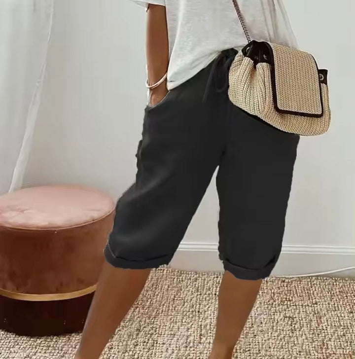 Janet | Pantalones cortos de lino completos